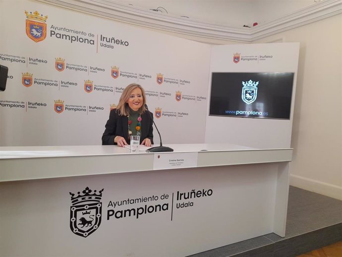 Archivo - La portavoz de UPN en el Ayuntamiento de Pamplona, Cristina Ibarrola.