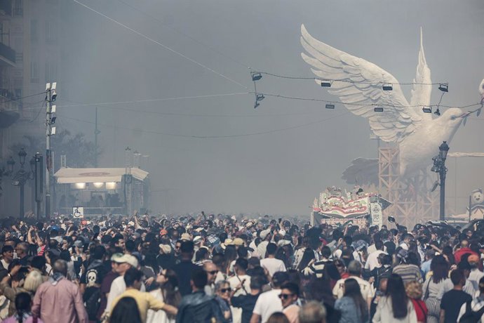 Masclet a la Plaa de l'Ajuntament de Valncia, a 17 de mar del 2024, a Valncia