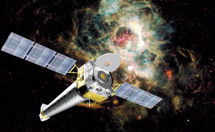 Ilustración artística del telescopio espacial Chandra