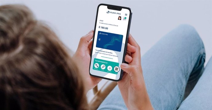 Archivo - App de la fintech Aura Pay.