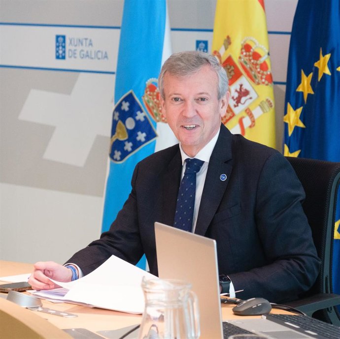 El presidente de la Xunta en funciones, Alfonso Rueda, preside la reunión semanal del Consello