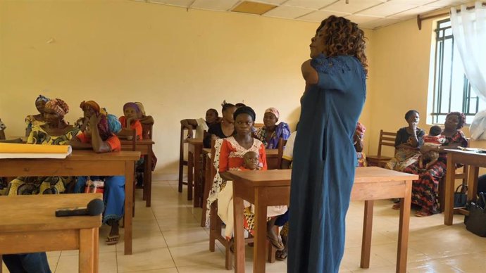 Beneficiarias del programa conjunto de atención psico-médica de las ONG Alboan, Entreculturas y la compañía farmacéutica Cinfa en la República del Congo.