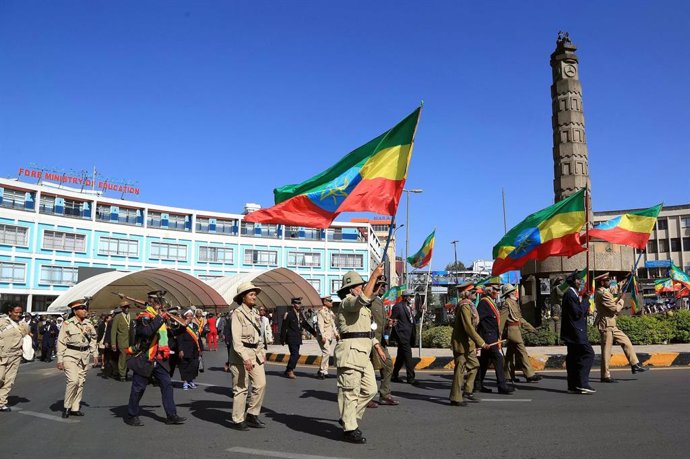 Archivo - Celebraciones por el Día de la Victoria de los Patriotas en Addis Abeba, Etiopía (archivo)