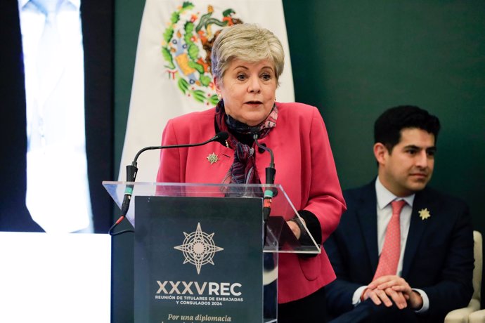 Archivo - La ministra de Exteriores de México, Alicia Bárcena
