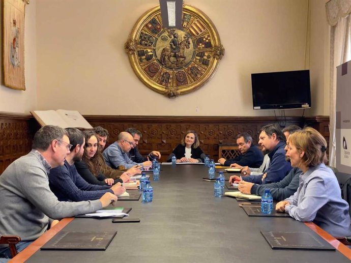 Mesa de la Trufa reunida esta mañana en la Diputación de Soria