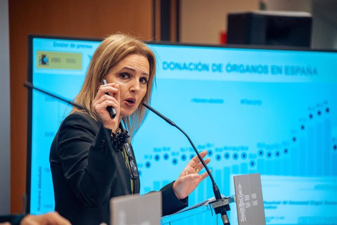 Archivo - La directora general de la Organización Nacional de Trasplantes (ONT), Beatriz Domínguez-Gil, presenta el balance de actividad de donación y trasplantes de 2023, a 17 de enero de 2024, en Madrid (España).