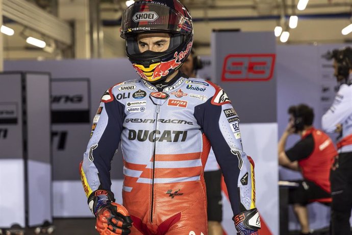 Archivo - Marc Márquez durante el test de Losail de MotoGP con Ducati