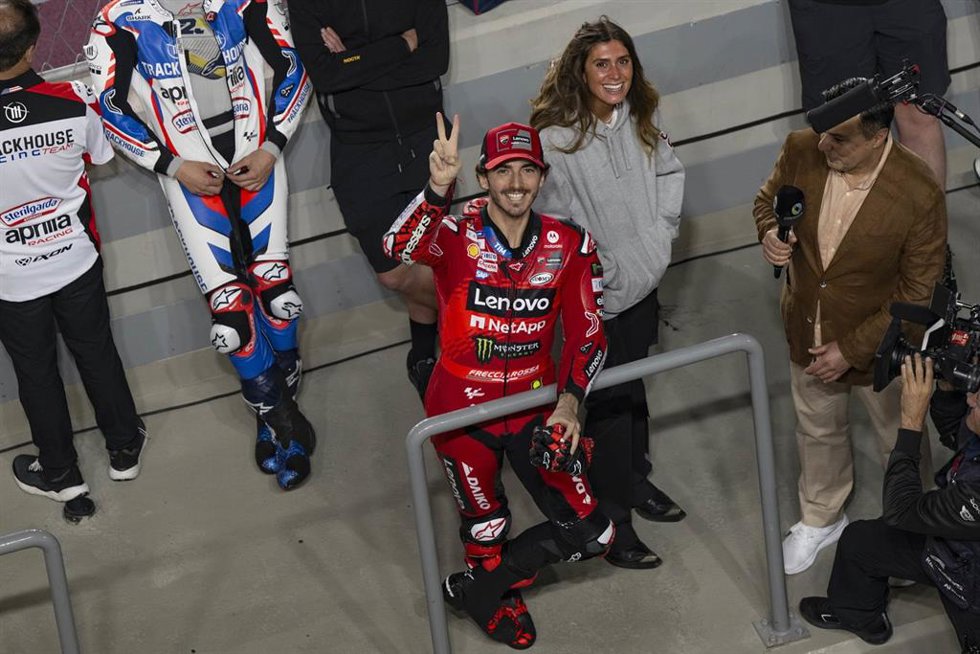 El piloto italiano Francesco Bagnaia durante el GP de Catar 2024