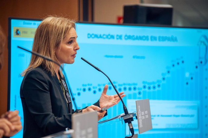 Archivo - La directora general de la Organización Nacional de Trasplantes (ONT), Beatriz Domínguez-Gil, presenta el balance de actividad de donación y trasplantes de 2023, a 17 de enero de 2024, en Madrid (España). 