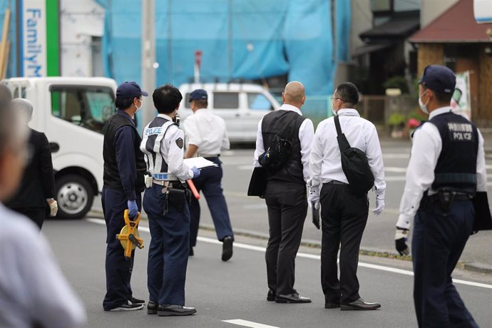 Archivo - Imagen de archivo de la Policía de Japón tras un ataque con arma blanca