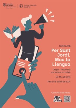 Cartel del concurso 'Per Sant Jordi, mou la llengua'