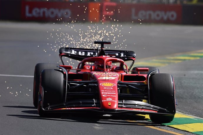 El monegasco Charles Leclerc (Ferrari), en los enternamientos libres del GP de Australia 2024. 