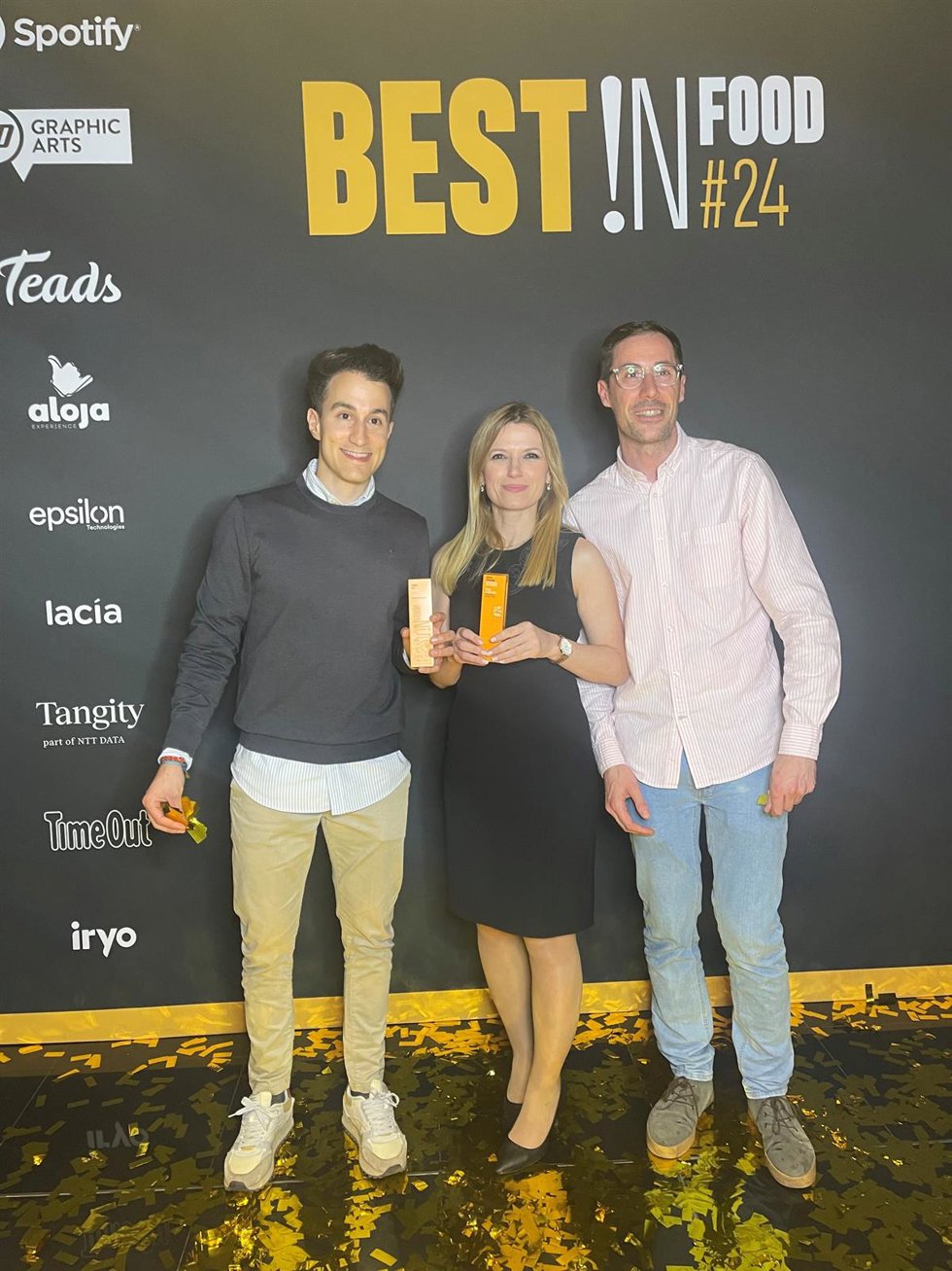 De izquierda a derecha; Juan Carlos Cruz, Brand Manager; Cristina Sánchez, Marketing Manager Global Brand, y Juan Carlos Ramos, Assistant del área de Marketing de El Pozo Alimentación