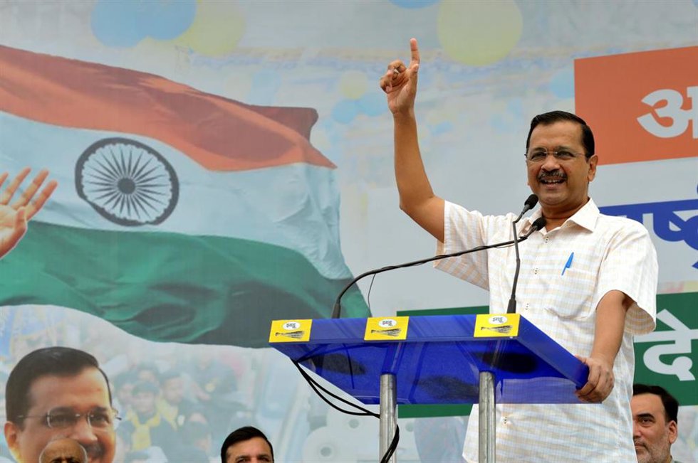 Archivo - El ministro jefe de Delhi, Arvind Kejriwal