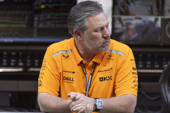 El estadounidense Zak Brown, CEO de McLaren Racing, en el GP de F1 de Arabia Saudí 2024. 