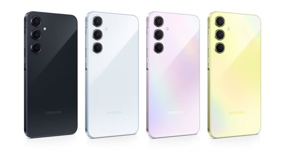 Los nuevos 'smartphones' Samsung Galaxy A55.