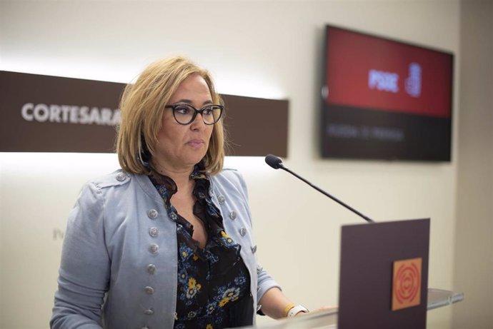 La portavoz del PSOE en las Cortes de Aragón, Mayte Pérez