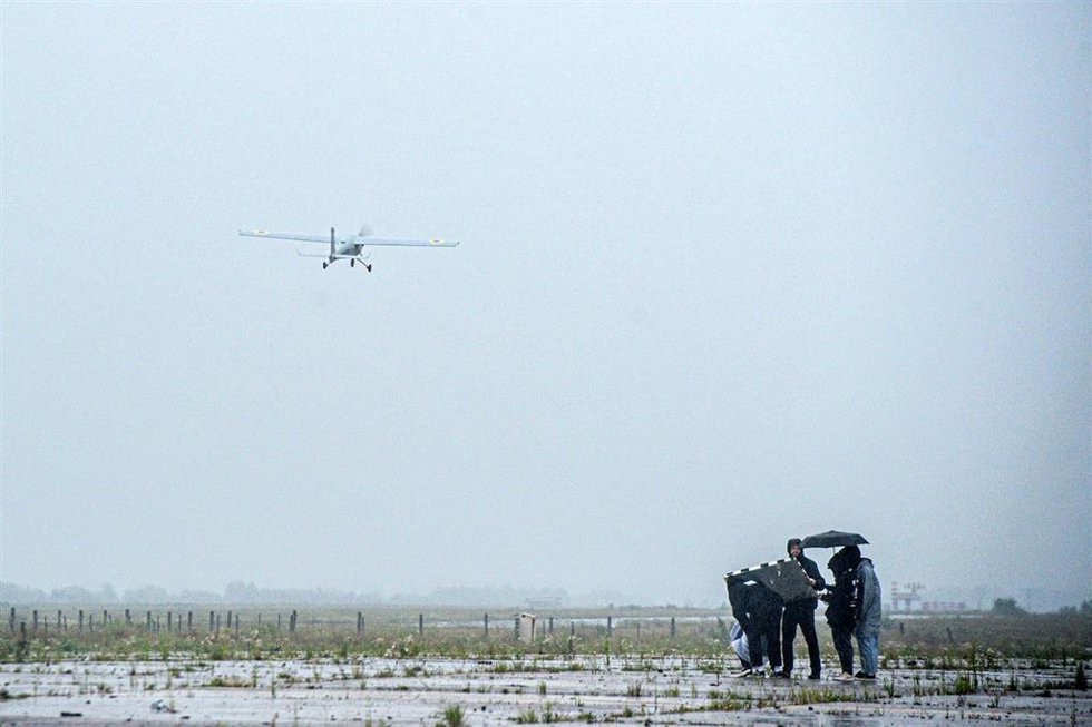Archivo - August 2, 2022, Ukraine: An UkrJet drone is pictured during the presentation of unmanned aerial vehicles for the Armed Forces, Ukraine. This photo cannot be distributed in the Russian Federation.,Image: 711706784, License: Rights-managed, Rest