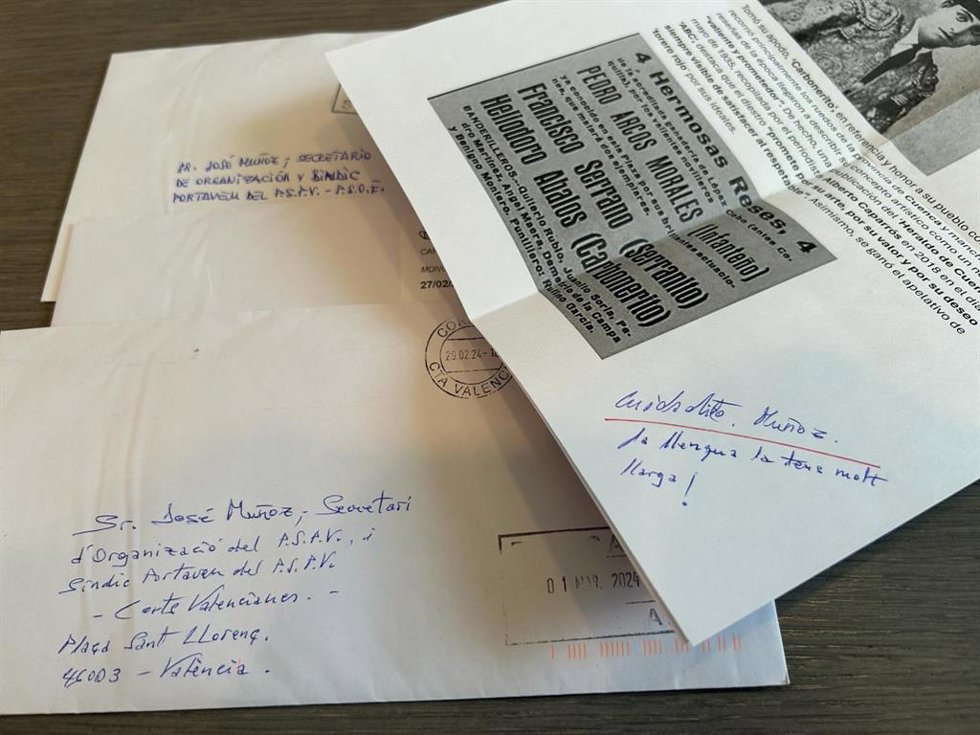 El síndic socialista en Les Corts, José Muñóz, denuncia que ha recibido anónimos amenazantes