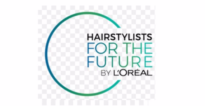 Logo de 'Hairstylists for the Future', la iniciativa de L'Oréal Productos Profesionales que impulsa la consevación del agua, el reciclaje de residuos y las alternativas limpias en el consumo de energía en los salones de peluquería.