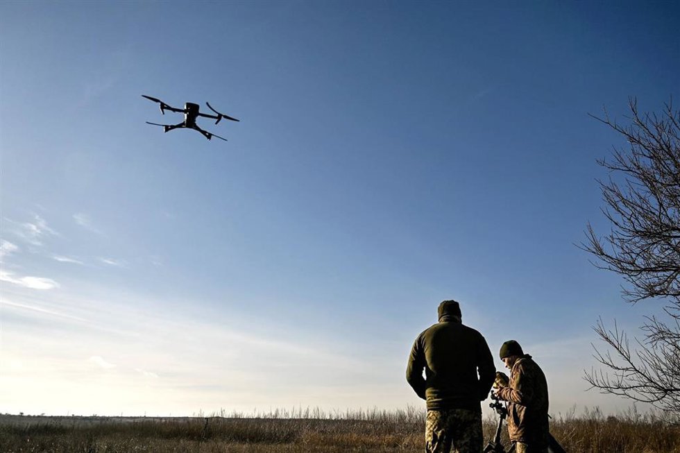 Archivo - Ensayo con drones ucranianaos (archivo).