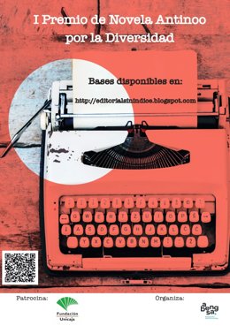 Archivo - Cartel del primer Premio de Novela Antínoo por la Diversidad.