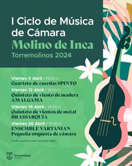 Torremolinos celebrará en abril el I Ciclo de Música de Cámara en el Molino de Inca.
