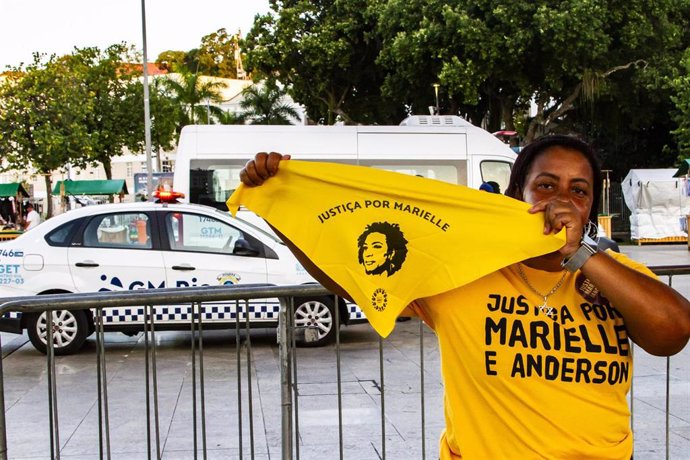 Marcha en recuerdo de Marielle Franco en Rio de Janeiro 
