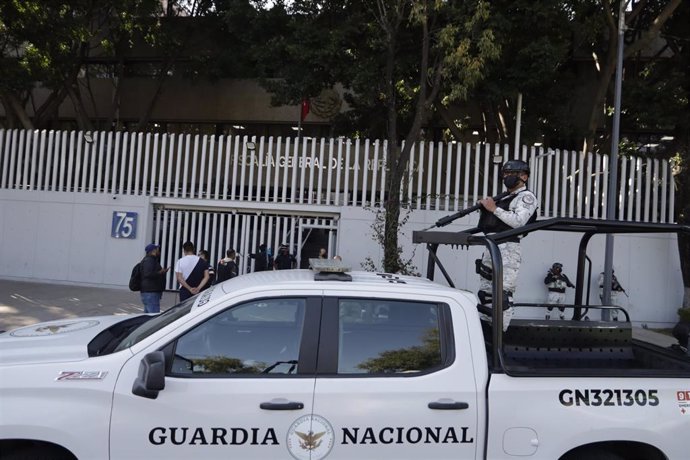 Archivo - Agentes de la Guardia Nacional en Sinaloa, México