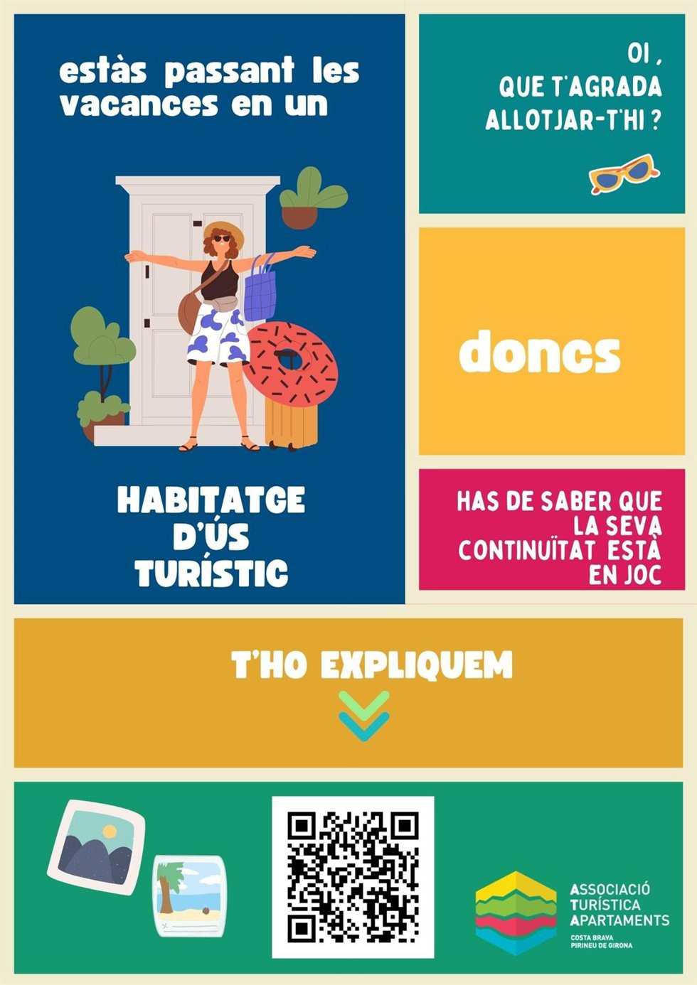 Folleto de la campaña contra la "problemática" de la ley de viviendas turísticas de la Generalitat