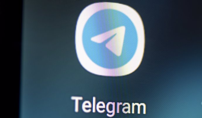 FILED - 28 April 2021, Berlin: The logo of the messenger app Telegram can be seen on the screen of a smartphone.