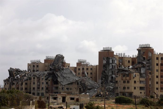 Edificios destruidos y dañados por los bombardeos del Ejército de Israel contra la ciudad de Gaza, en el norte de la Franja de Gaza (archivo)
