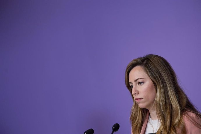 Archivo - La copoprtavoz de Podemos, María Teresa Pérez, en una rueda de prensa 
