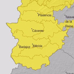 Avisos en Extremadura para el 27 de marzo