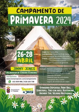 Los niños de Tomares podrán disfrutar del Campamento de Primavera 2024 en 'Jimmy jones' en abril.