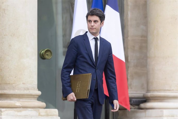 Archivo - El primer ministro de Francia, Gabriel Attal