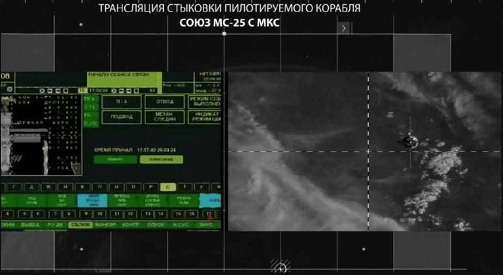 Aproximación final a la ISS de la Soyuz MS 25