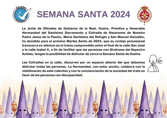 Comunicado de la Hermandad de Pasión sobre el tramo en silencio.