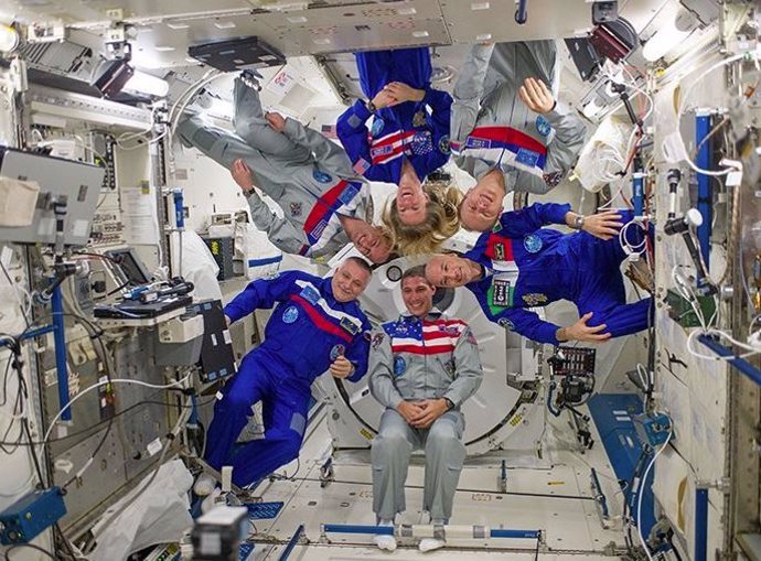 Tripulantes de la ISS