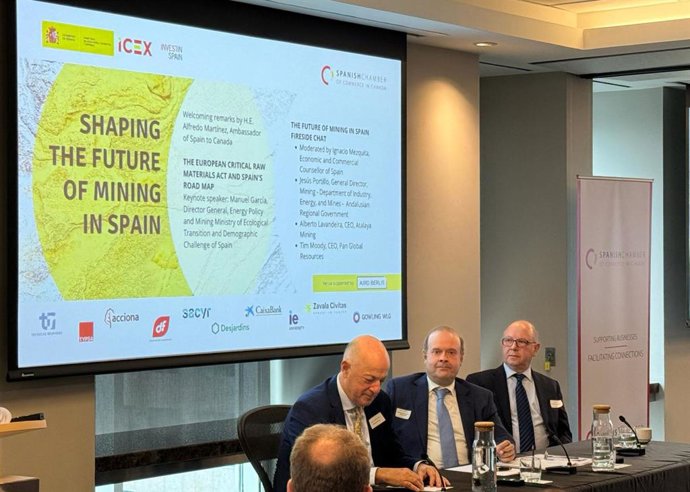 El director general de Minas, Jesús Portillo, en una de sus intervenciones en el PDAC 2024.