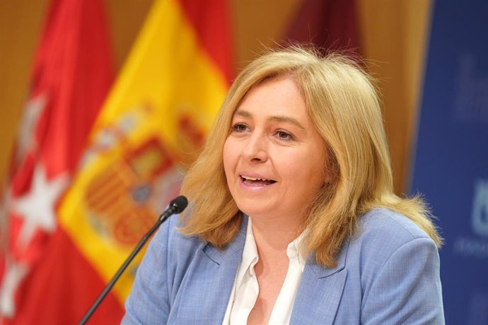 La vicealcaldesa de Madrid y portavoz del Gobierno municipal, Inma Sanz, en rueda de prensa posterior a la Junta de Gobierno el 21 de marzo