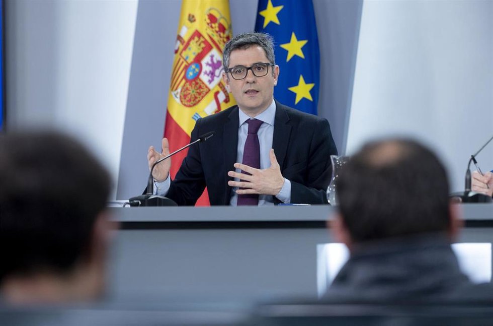 El ministro de la Presidencia, Justicia y Relaciones con las Cortes, Félix Bolaños.