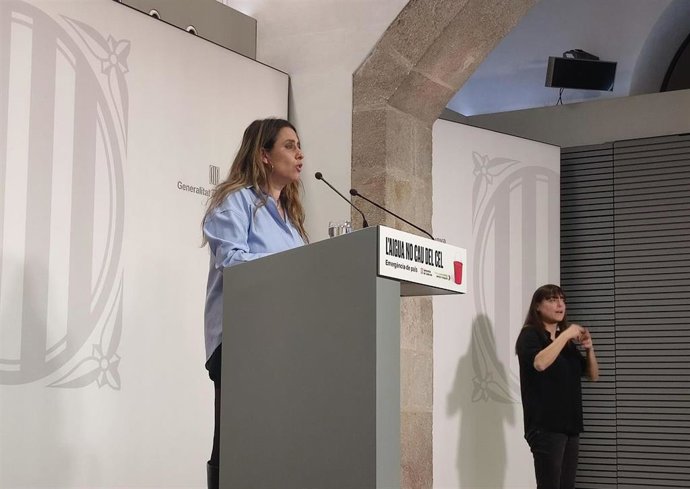 La portavoz del Govern, Patrícia Plaja, en rueda de prensa