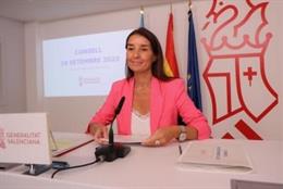 Archivo - Arxiu - La consellera d'Hisenda, Economia i Administració Pública i portaveu del Consell, Ruth Merino
