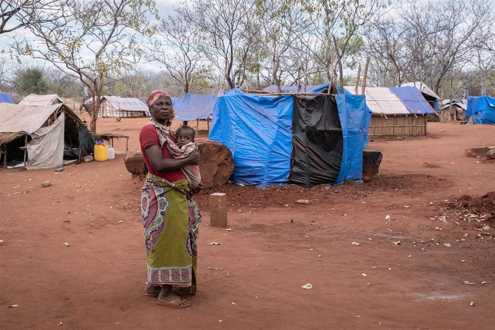 Archivo - Personas desplazadas en Cabo Delgado, Mozambique (archivo)