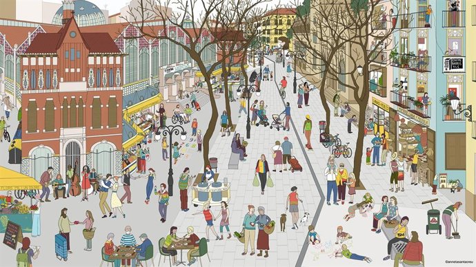 El "Wally" Valencià: La Il·lustradora Valenciana Anna Santacreu Inaugura Una Exposició Sobre La Creació De La seua Obra 'Ecosistema: València'.