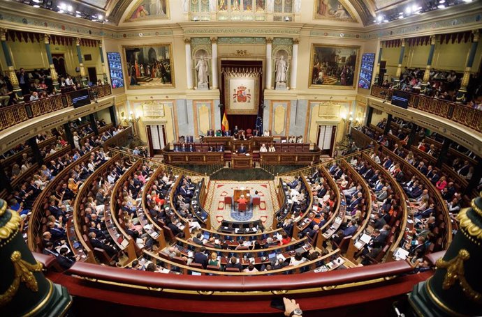 Archivo - Vista del Hemiciclo del Congreso de los Diputados 
