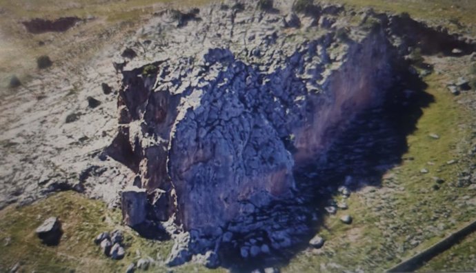 Farallón donde se instala la vía ferrata.