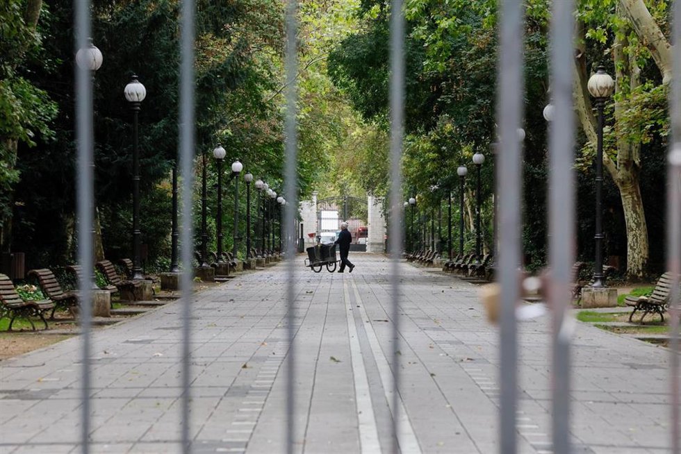 Imagen del Campo Grande de Valladolid cerrado.
