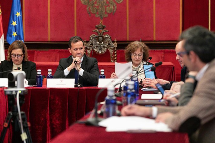 Carlos Velázquez durante la segunda reunión del Consejo Asesor para la candidatura de Toledo a la capitalidad europea de la Cultura.